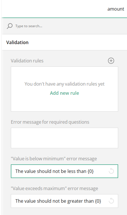 How to customize error messages for Min/Max values validation